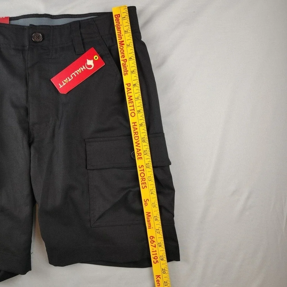 Hallstatt Cargo Shorts Mens Size 30x9 Black Breathable Stretch Comfort NWT
